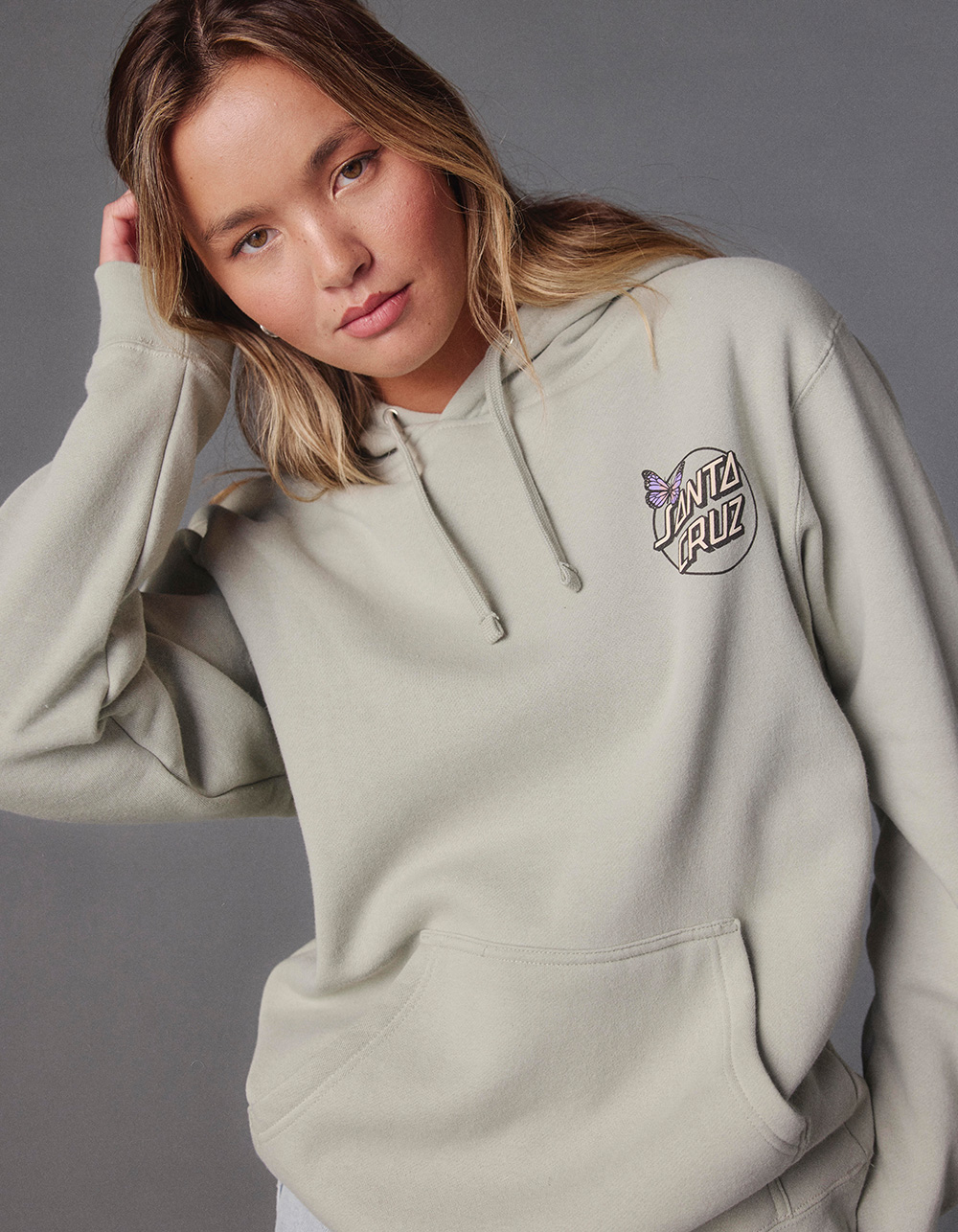 SANTA CRUZ Monarch Womens Hoodie - SAGE