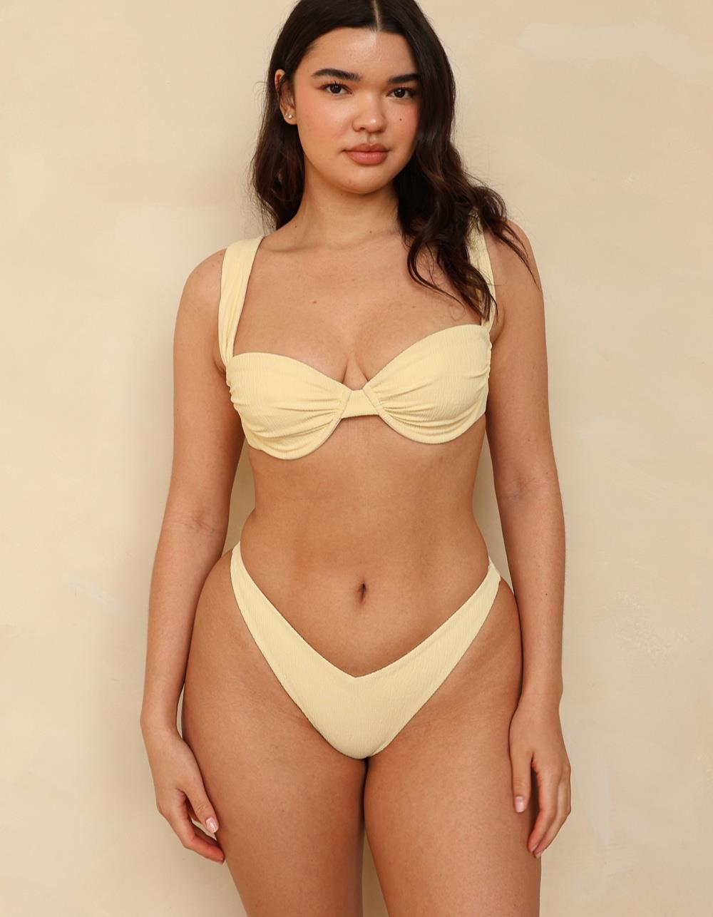 RIS-K Barbados Underwire Bikini Top - LT YELLOW