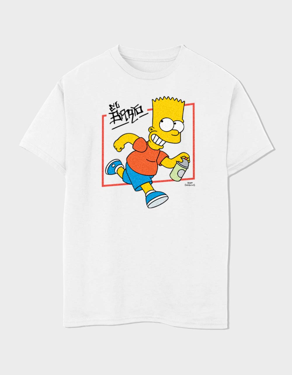 THE SIMPSONS Bart Run Unisex Kids Tee - WHITE