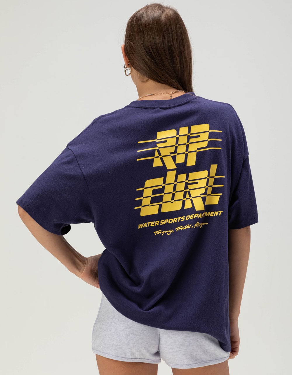 RIP CURL Sports Department Womens Heritage Tee - DARK BLUE