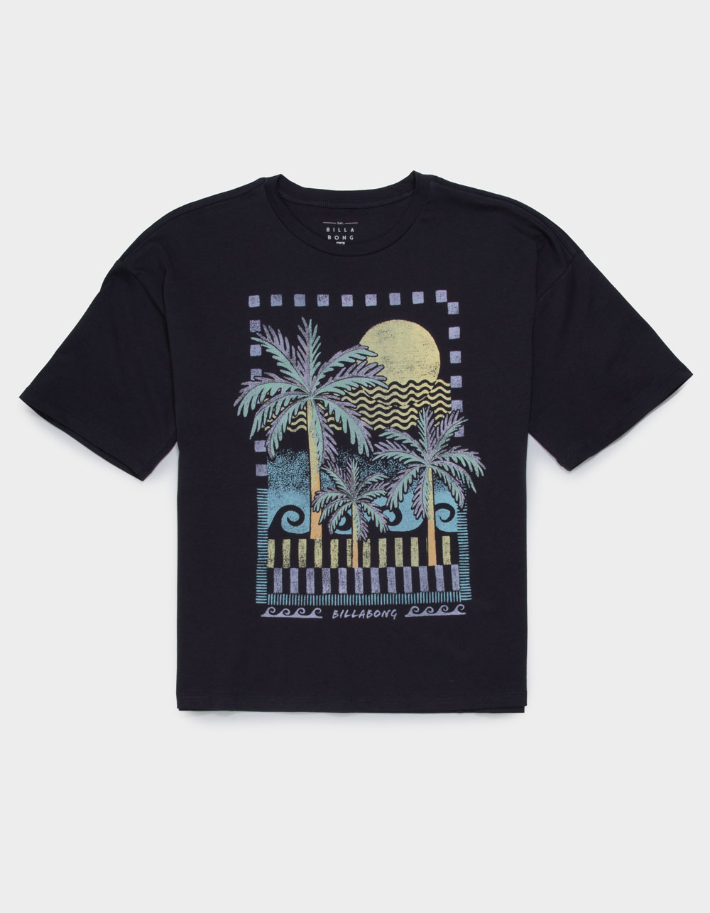 BILLABONG Heatwave Girls Boyfriend Tee - WASHED BLACK