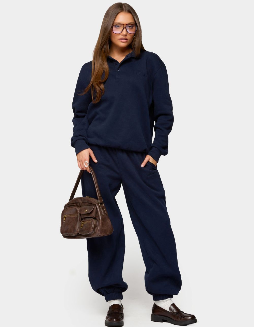 EDIKTED Jayce Edikted Sweatpants - NAVY