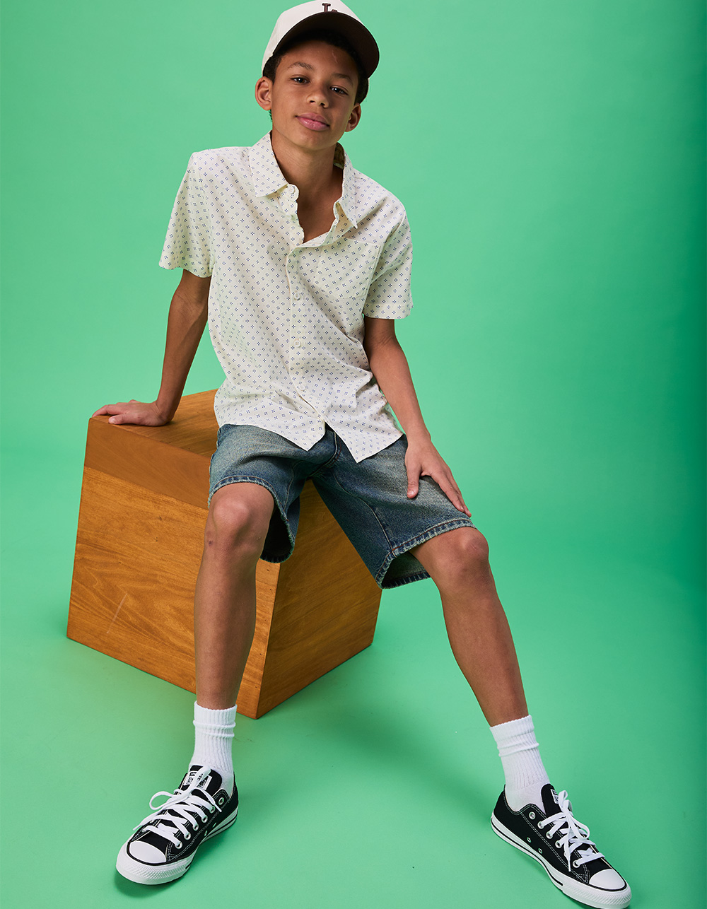 RSQ Boys Baggy Jorts - TINTED DENIM