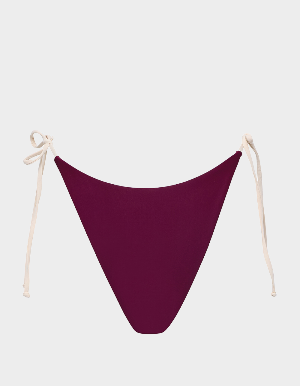 VYB SWIM Blocked Bordeaux Ryan Tie Side Bikini Bottoms - RED