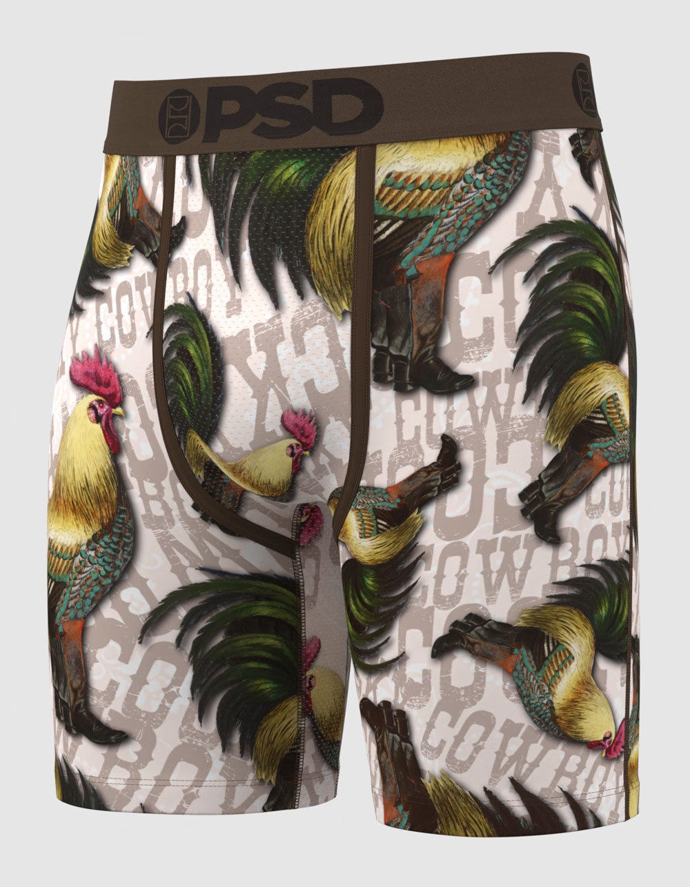 PSD Cocky Cowboy Mens Boxer Briefs - MULTI