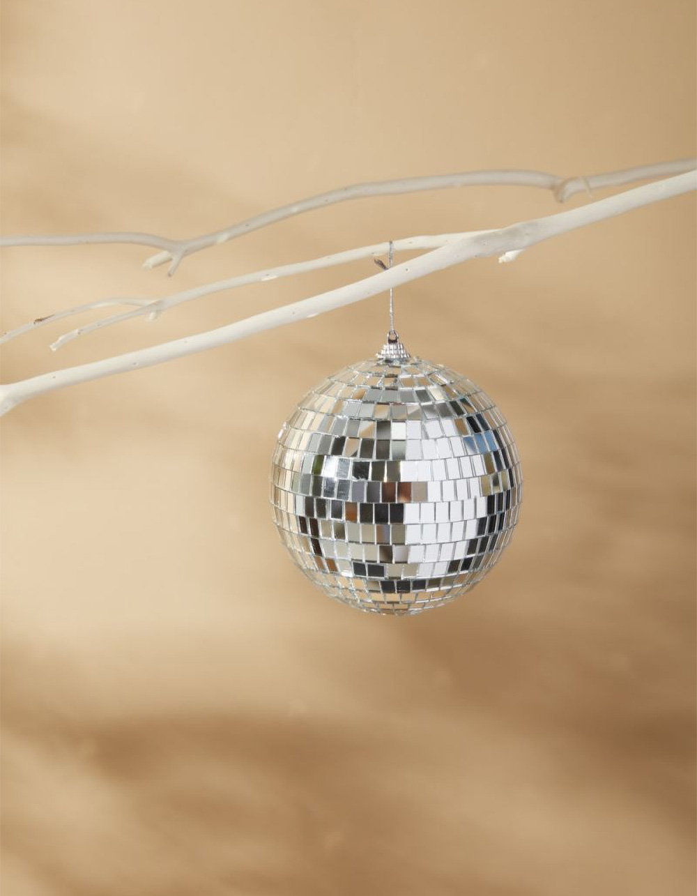 Disco Ball Ornament SILVER Tillys