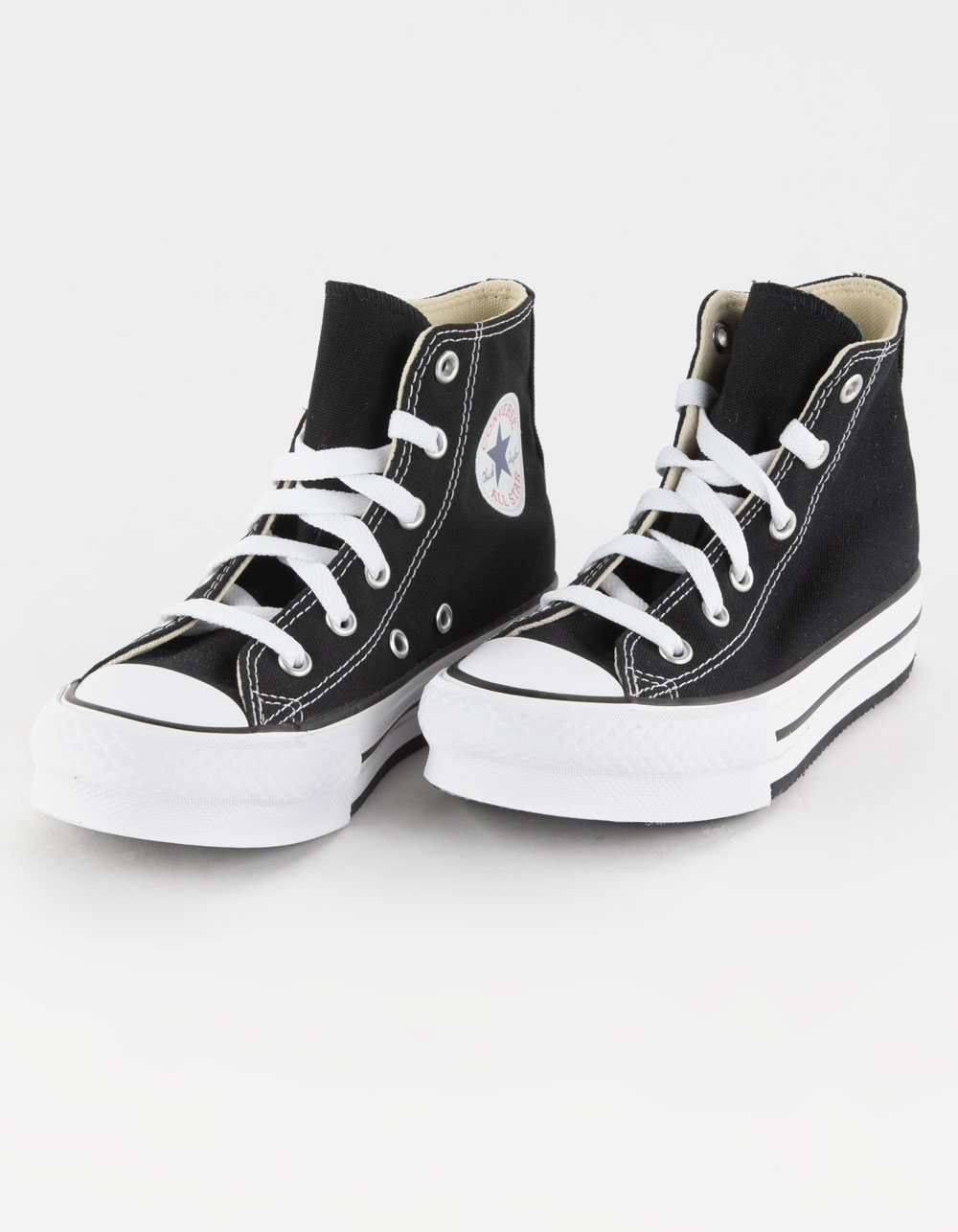 CONVERSE Chuck Taylor All Star Lift Platform Girls High Top Shoes - BLACK/WHITE