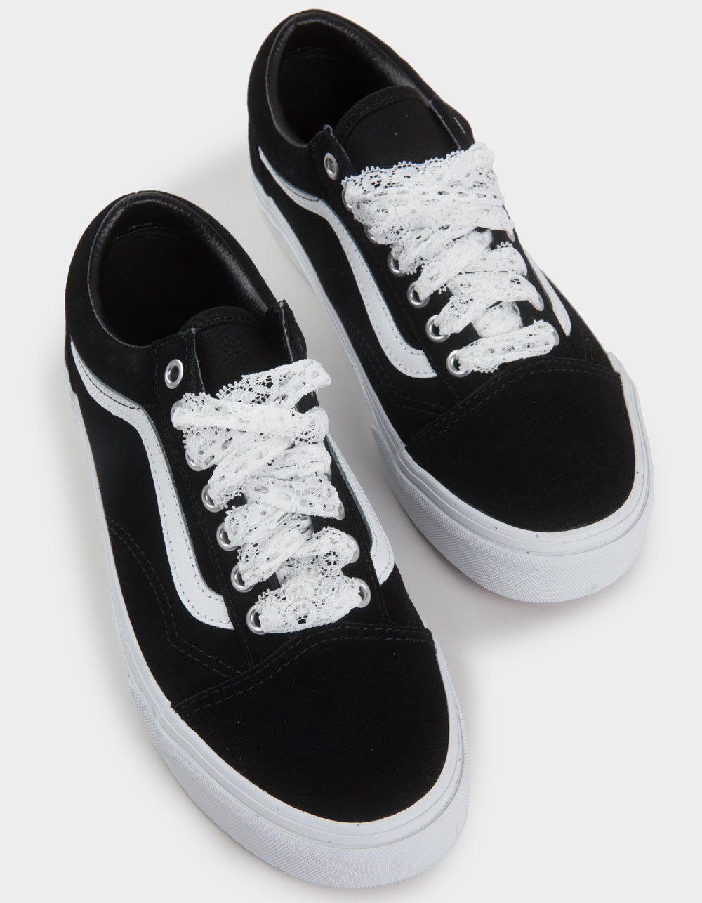 VANS Old Skool Pop Lace Womens Shoes - BLACK