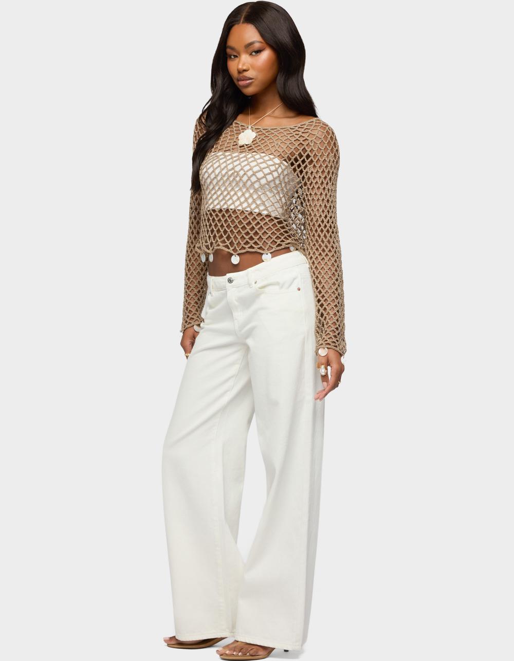 EDIKTED Tall Roman Low Rise Baggy Jeans - WHITE