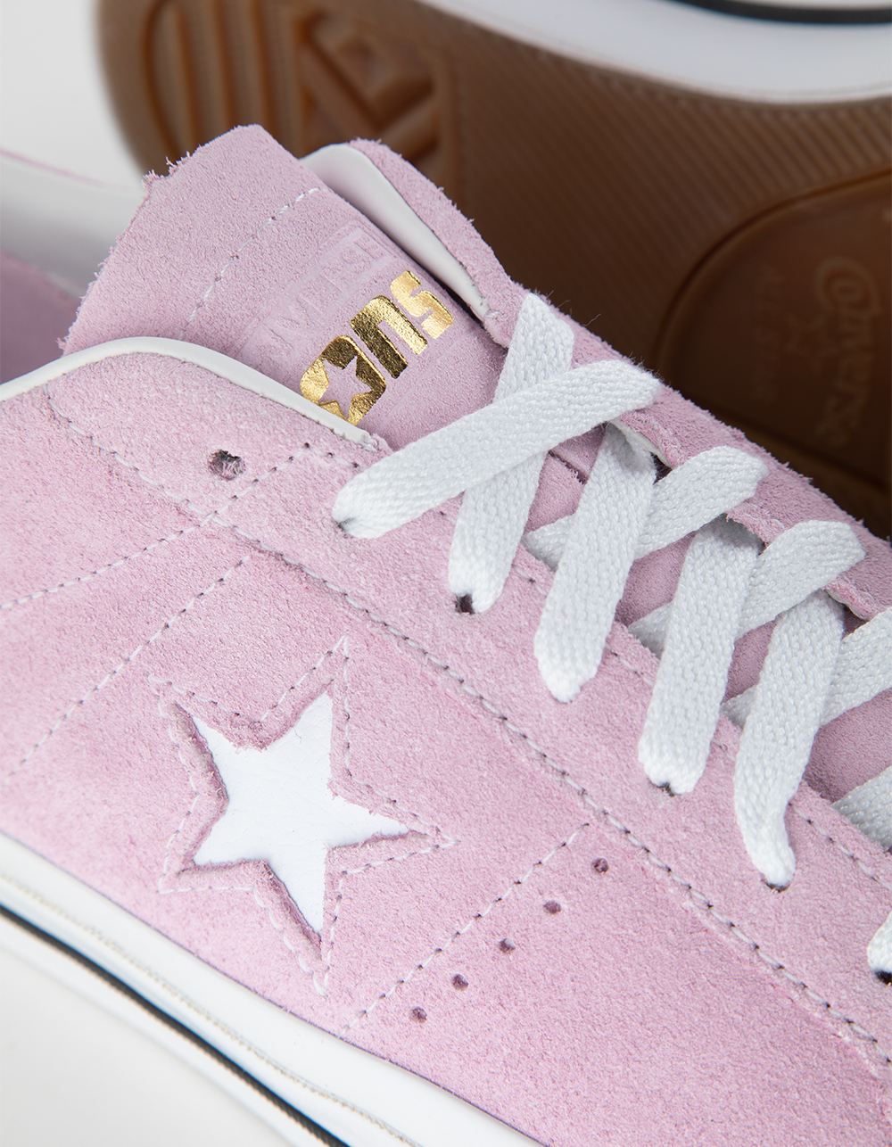 CONVERSE One Star Pro Suede Shoes - PNK/WHT