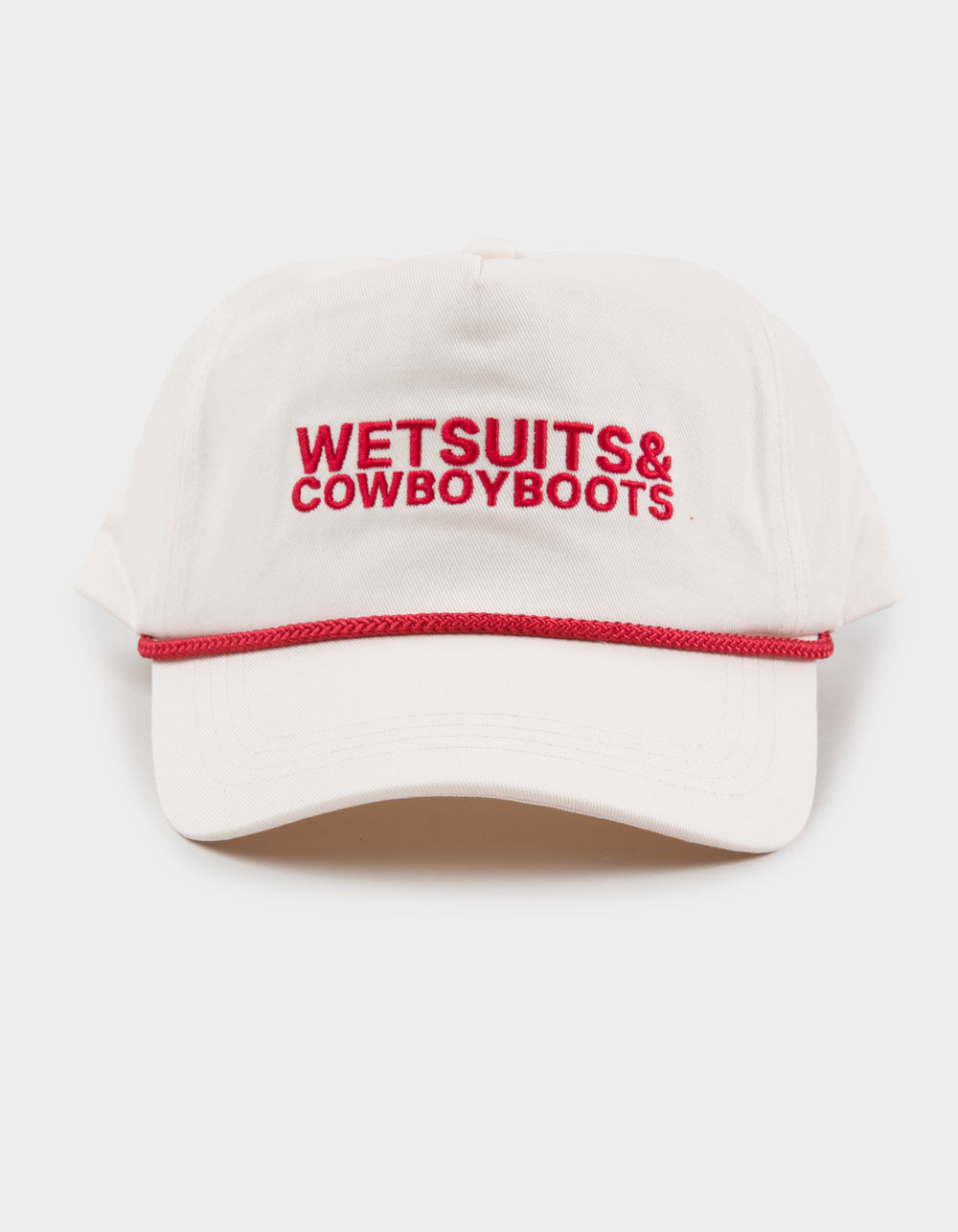 LE SURF Wetsuits & Cowboy Boots Womens Snapback Hat - RED/WHITE