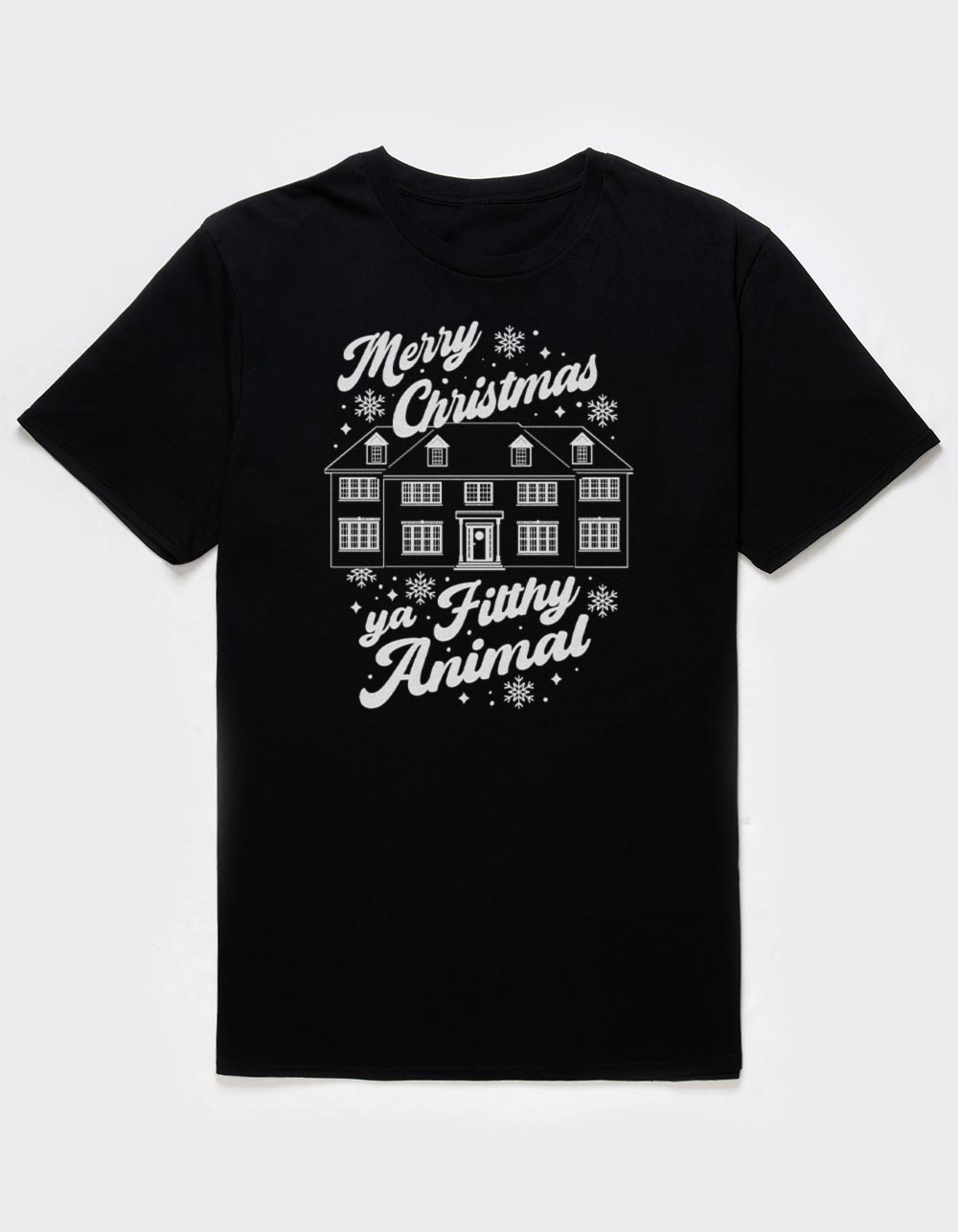Home ALONE Merry Christmas Unisex Tee - BLACK