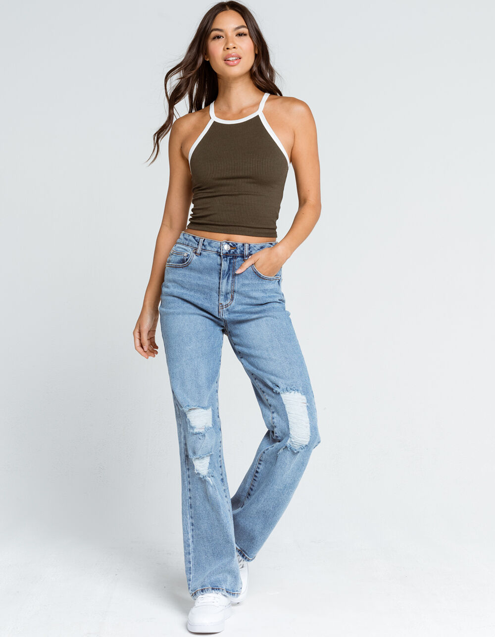ALMOST FAMOUS Womens 90s Jeans - STONE WASH | Tillys