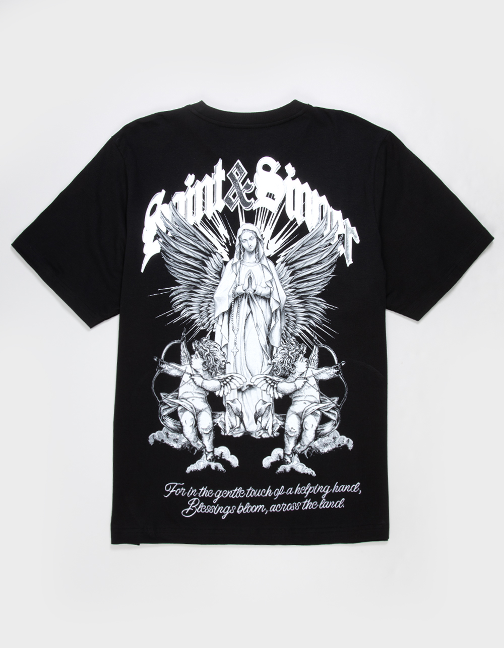 RSQ Mens Saint & Sinner Tee - BLACK