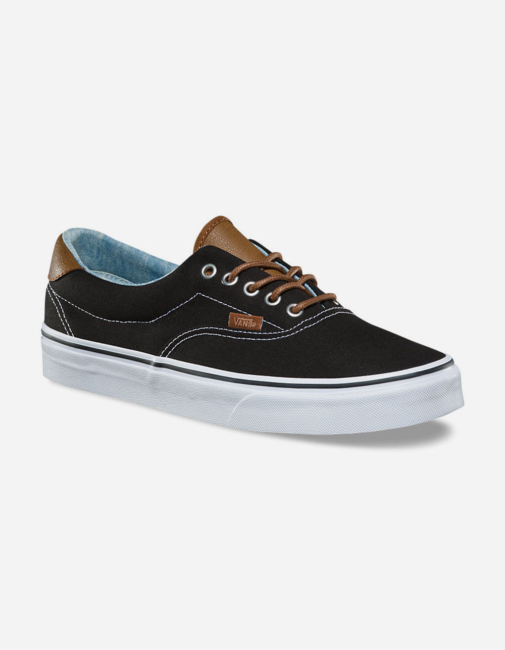 Vans Men's C&L Era 59 Black/Acid Denim Canvas Skate Shoes