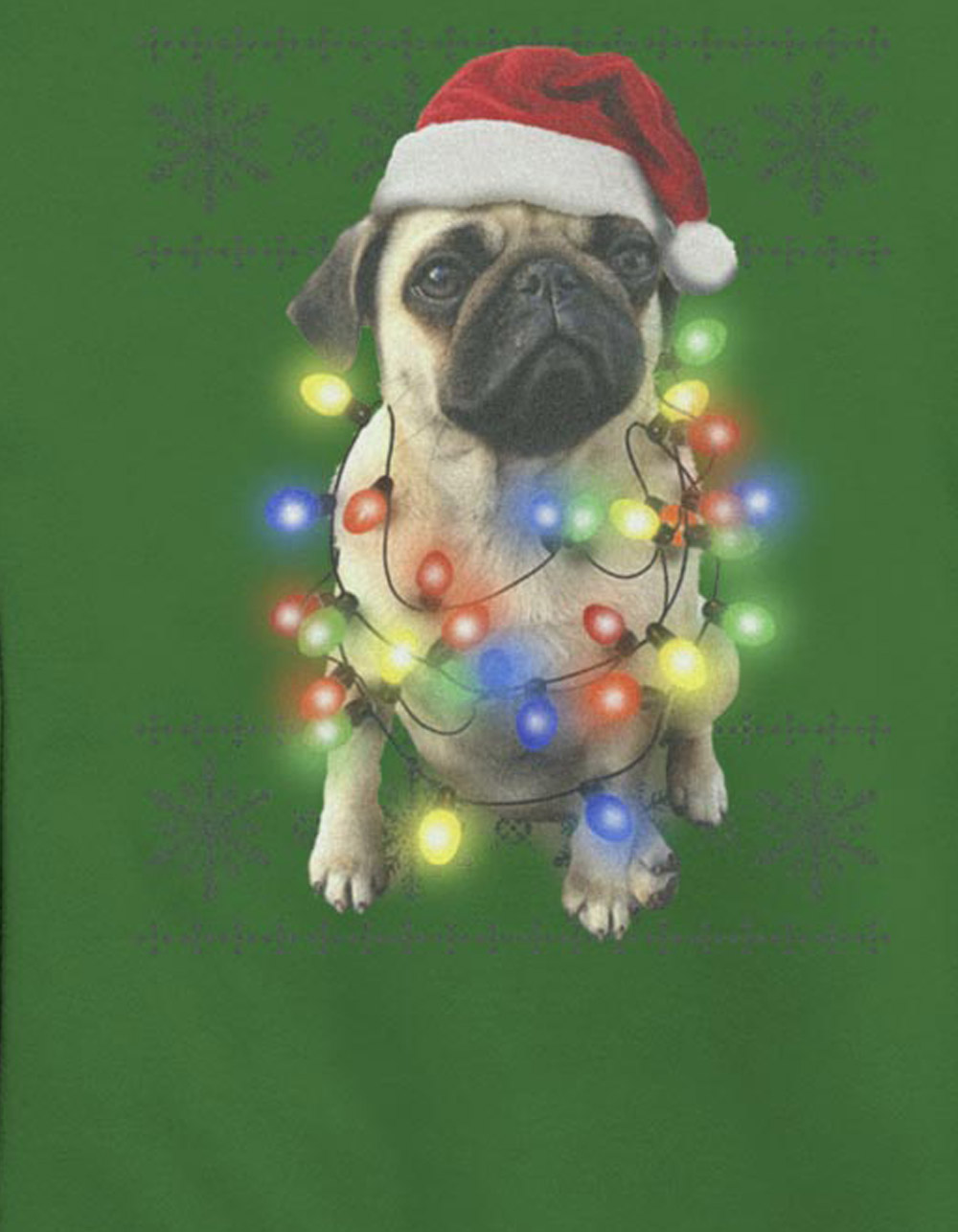 HOLIDAY Pug Lights Unisex Sweatshirt - KELLY