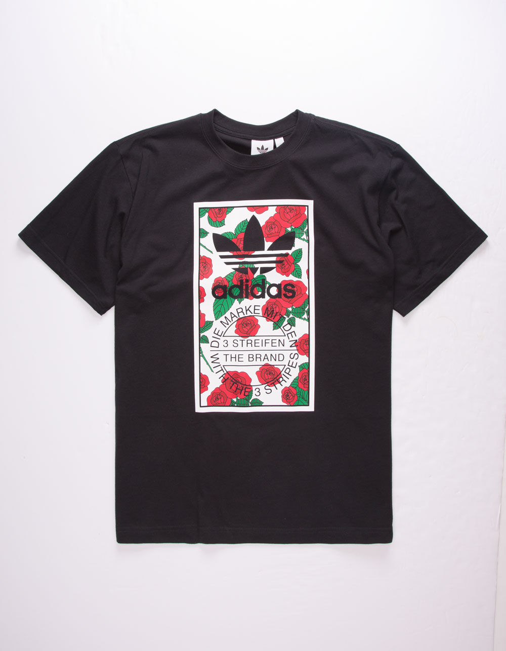 ADIDAS Roses Boxed Logo Mens T-Shirt image number 0