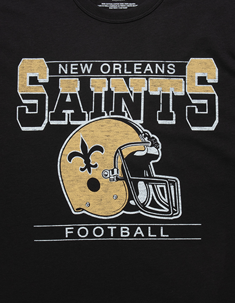 Men's '47 Black New Orleans Saints Gridiron Classics Time Lock Franklin T-Shirt Size: Small