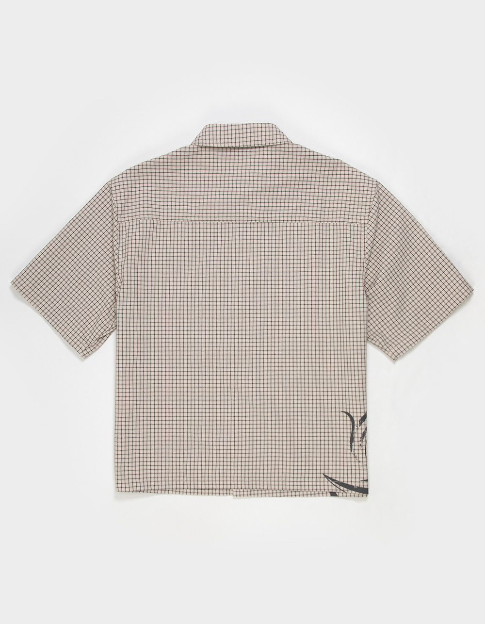 RSQ Mens Micro Plaid Button Up Shirt - TAN