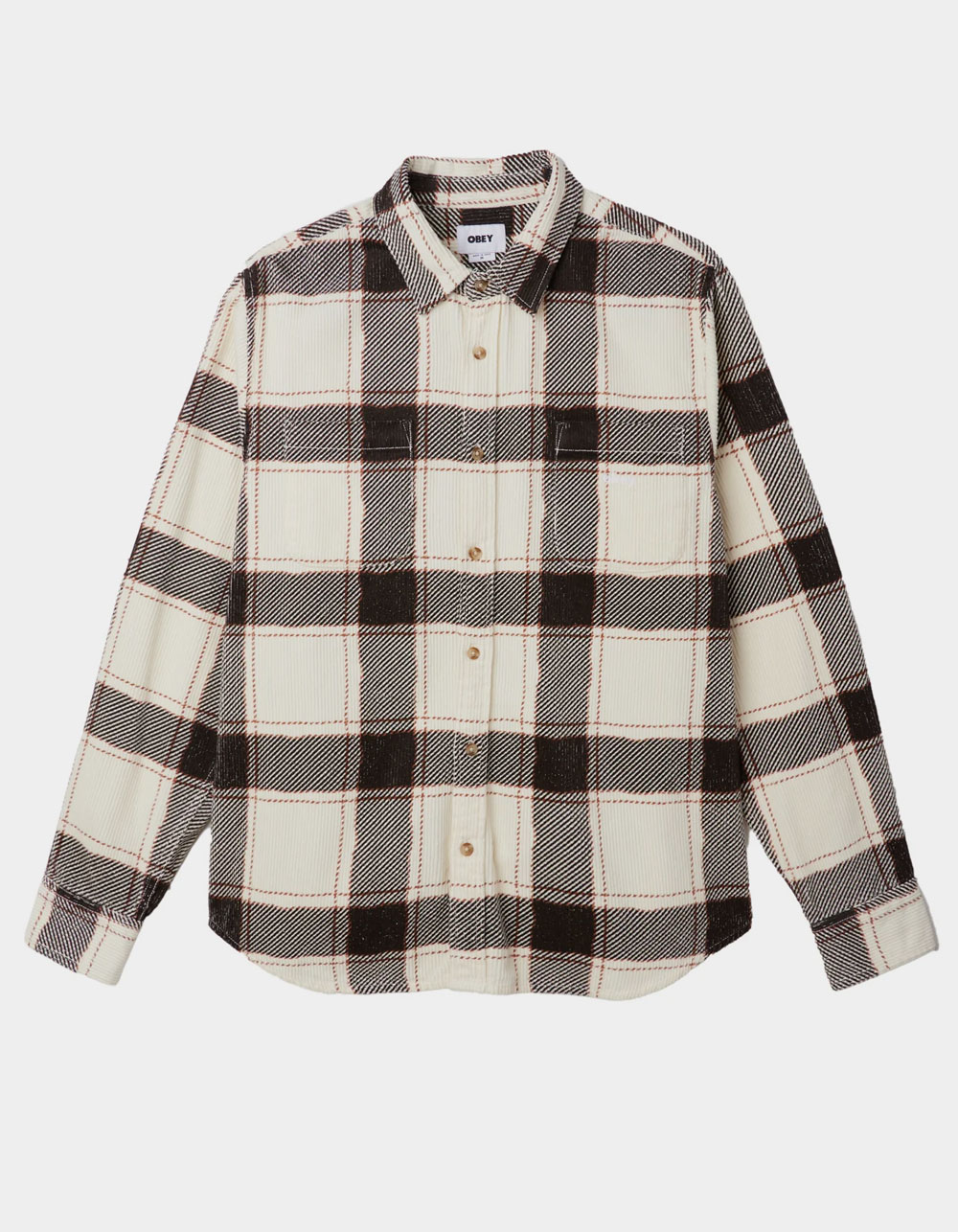 OBEY Adrian Cord Mens Button Up Shirt