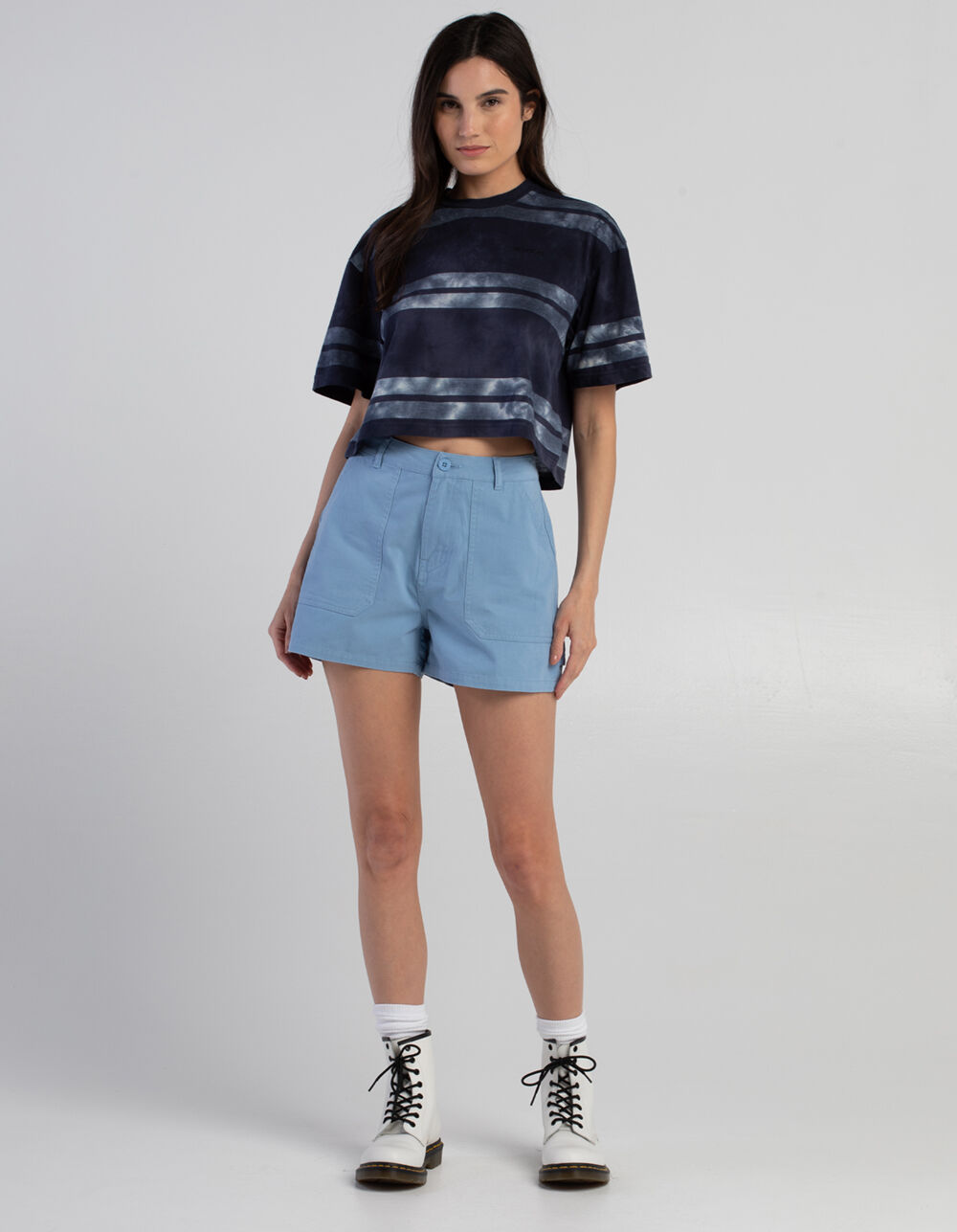 BRIXTON Capital Womens Carpenter Shorts BLUE Tillys