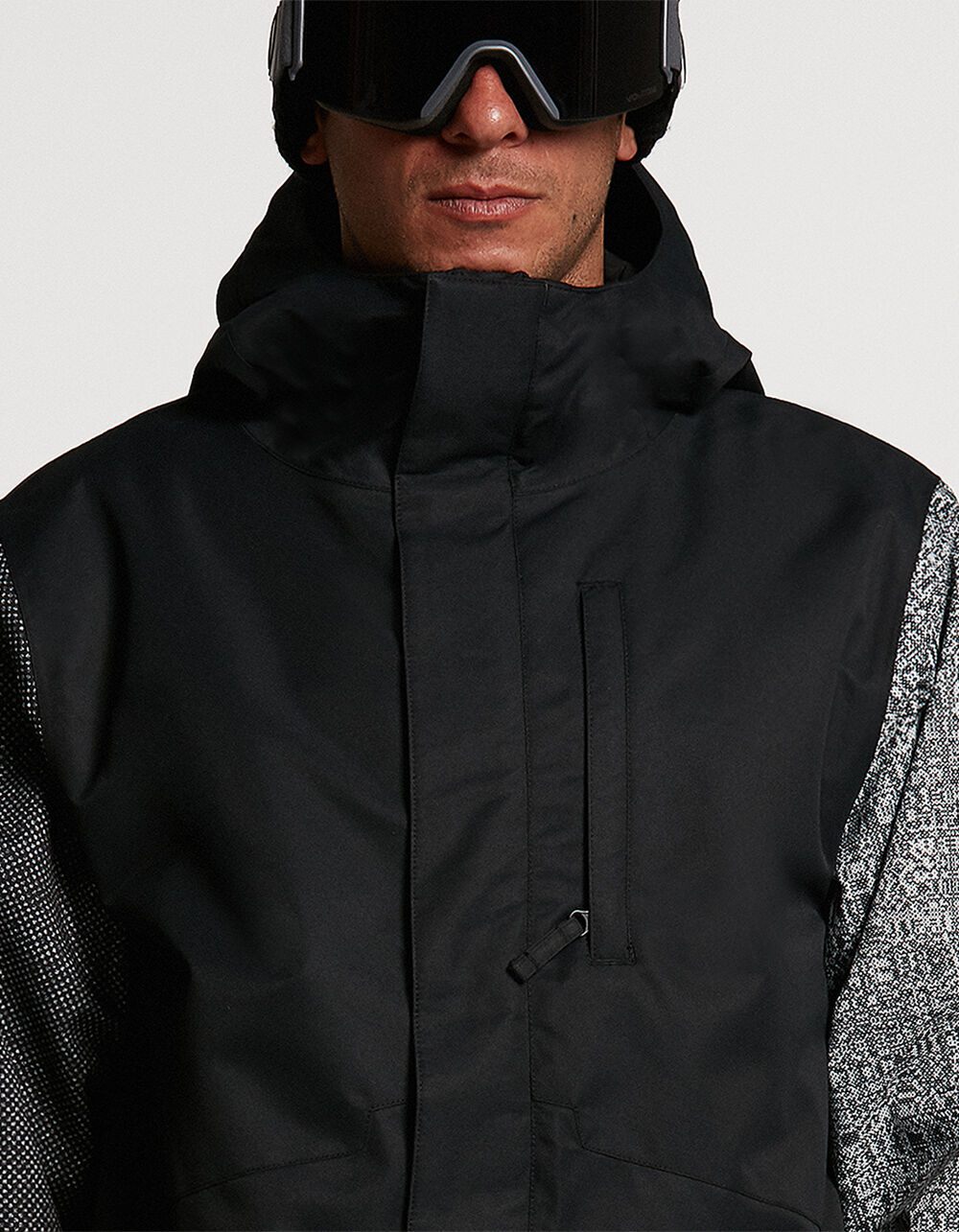 17Forty Insulated Mens Black & Gray Snow Jacket BLACK/GRAY