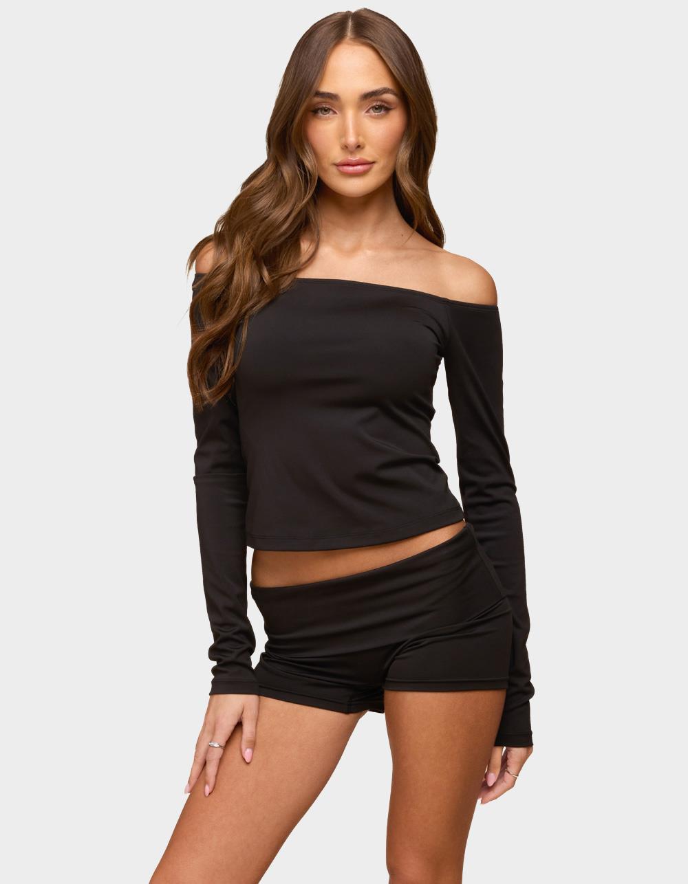 EDIKTED Tezia Off Shoulder Long Sleeve Top