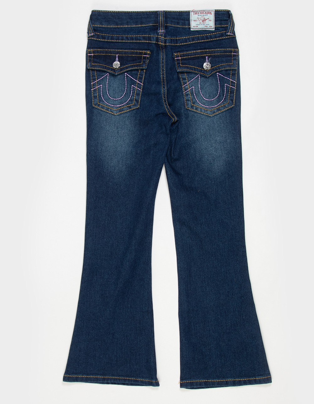 TRUE RELIGION Joey Girls High Rise Flare Jeans - DARK VINTAGE at