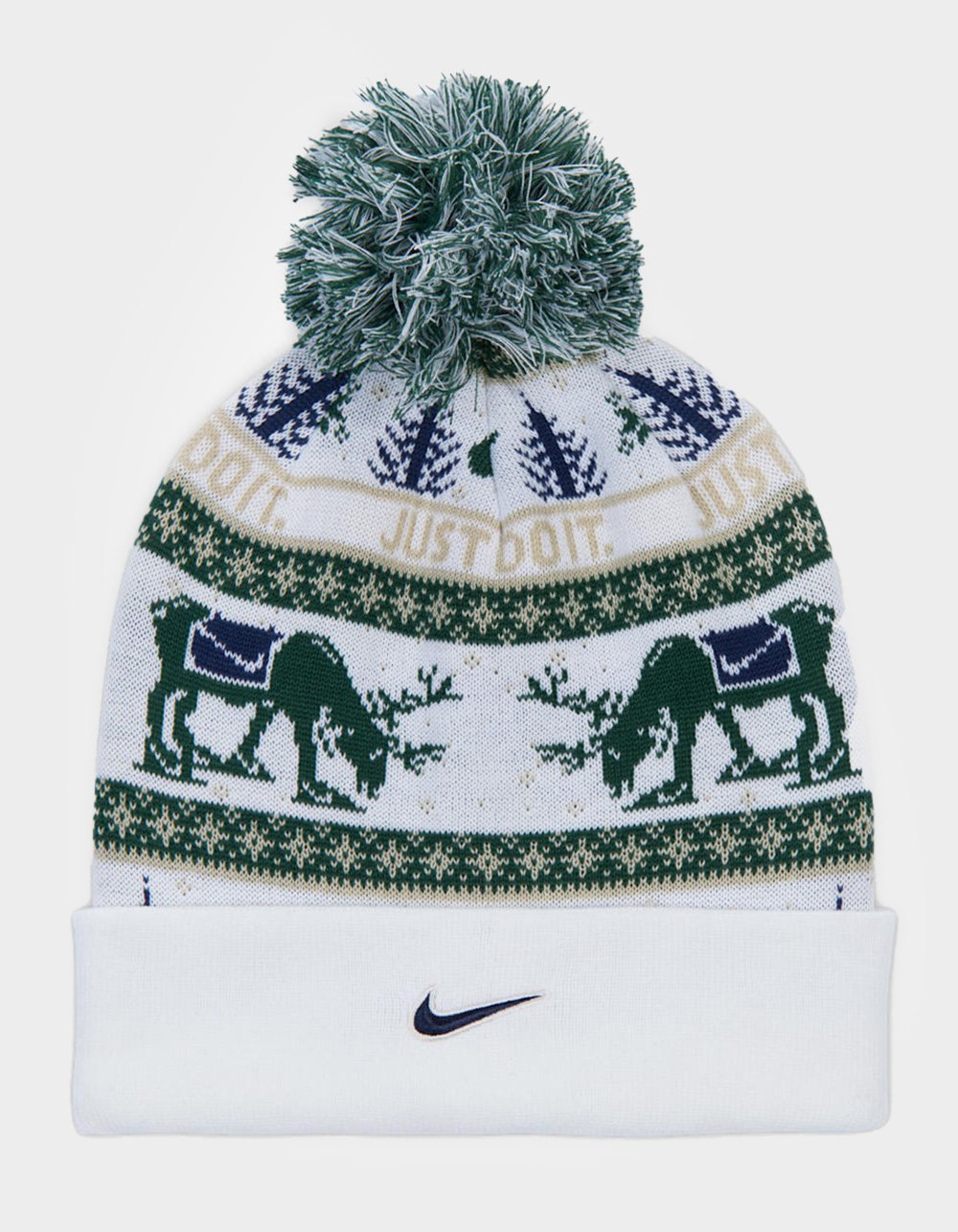 NIKE Peak Pom Beanie - Cream Combo