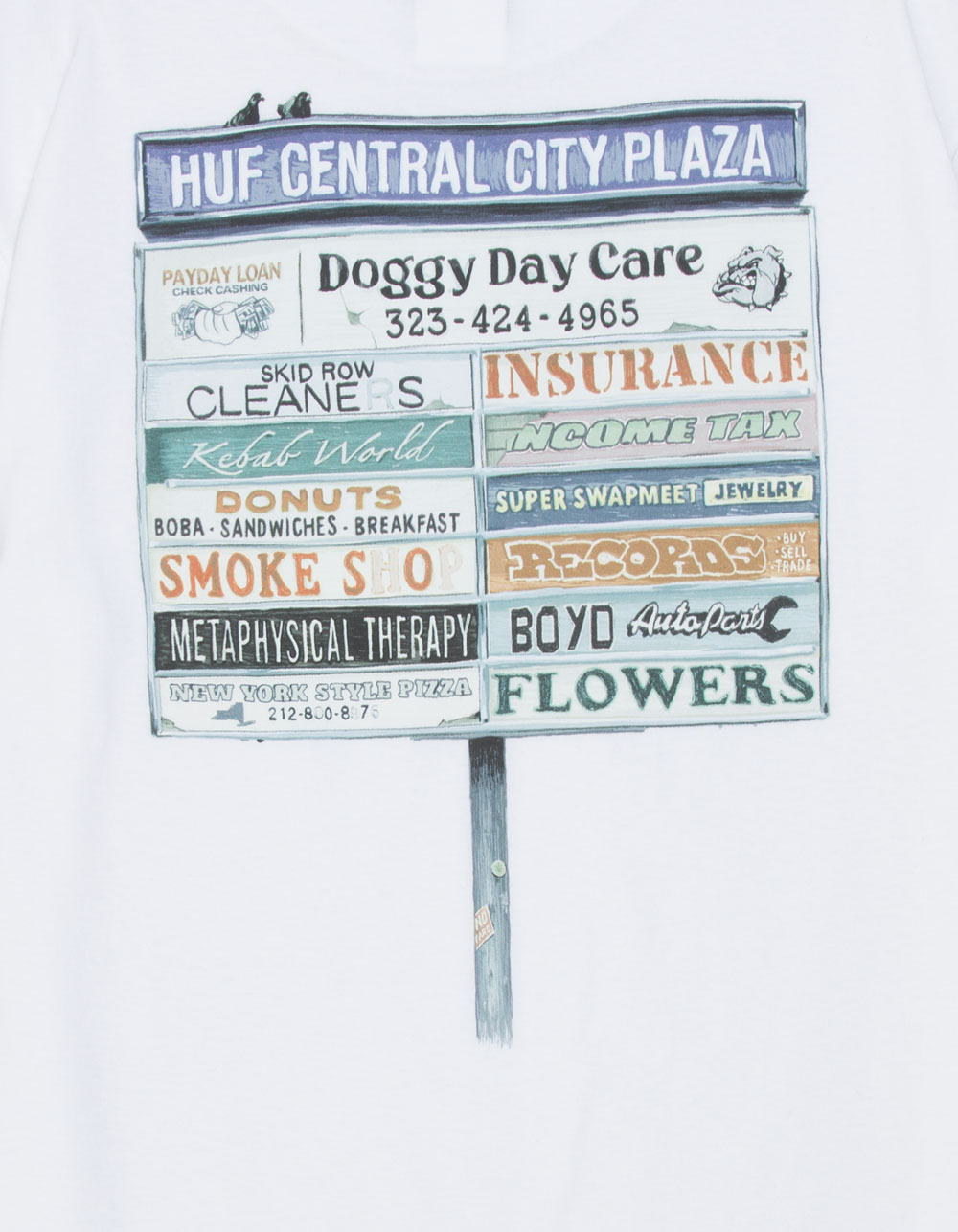 HUF Plaza Mens Tee - WHITE