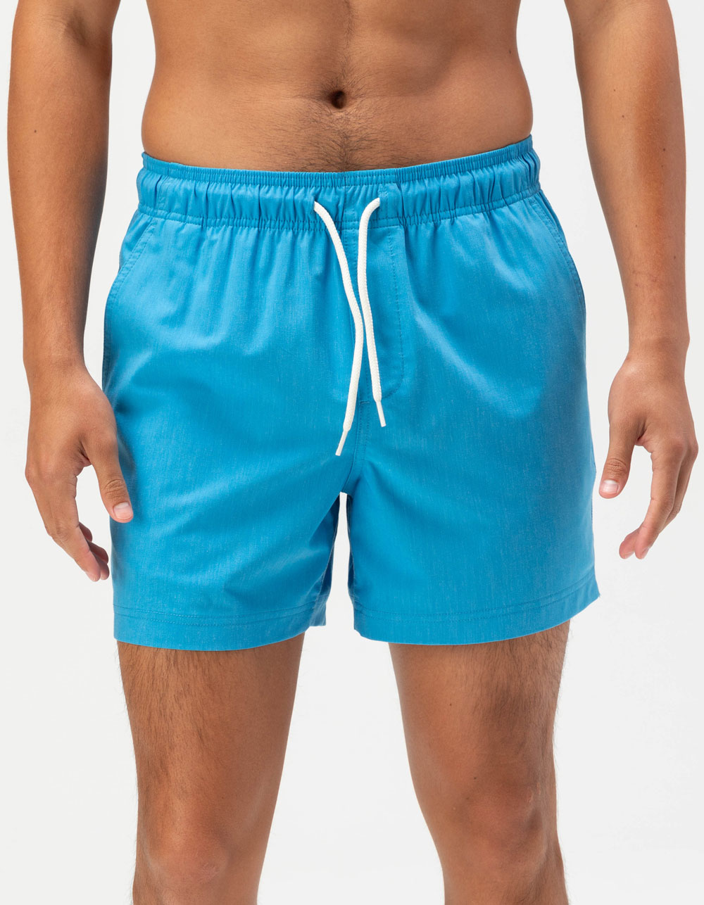 RSQ Mens Solid Swim Shorts - MEDIUM BLUE