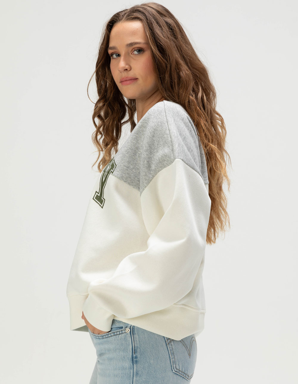 ROXY Academy Womens Crewneck Sweatshirt - HEATHER GRAY