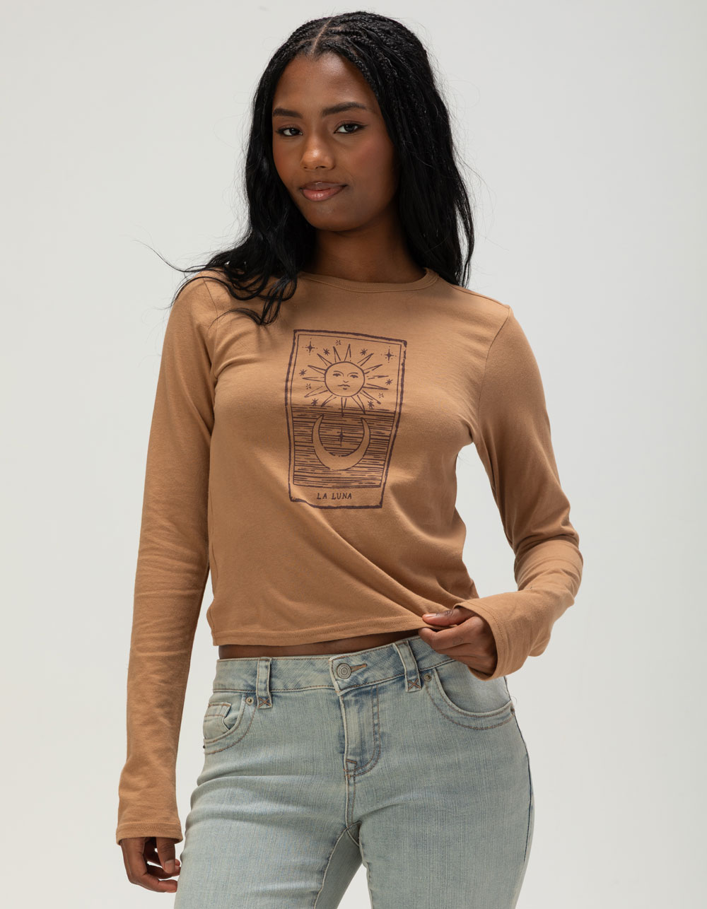 O'NEILL Starry Night Womens Long Sleeve Fitted Tee - RUST