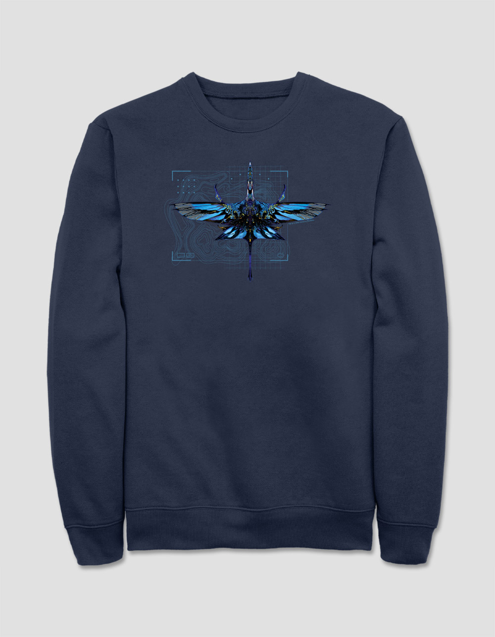 AVATAR Bio Badge Unisex Crewneck Sweatshirt - NAVY | Tillys