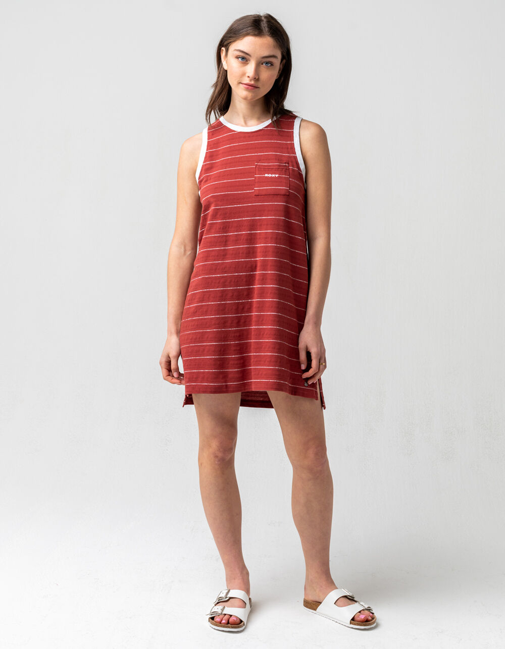 ROXY Livin Free Tank Dress - RUST 