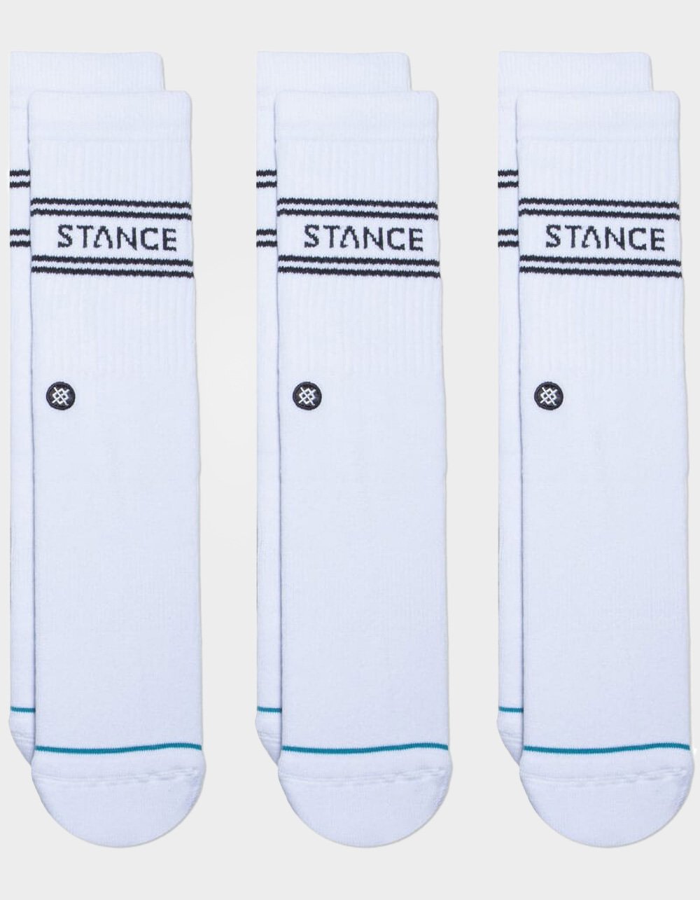 STANCE Basic 3 Pack Mens Crew Socks - WHITE