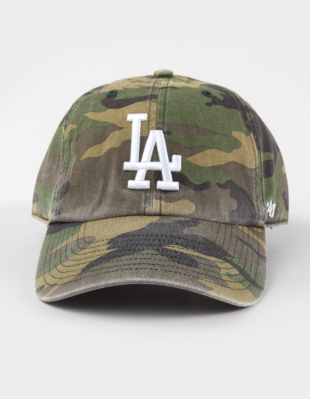 47 BRAND Los Angeles Dodgers Camo Strapback Hat - CAMO GREEN