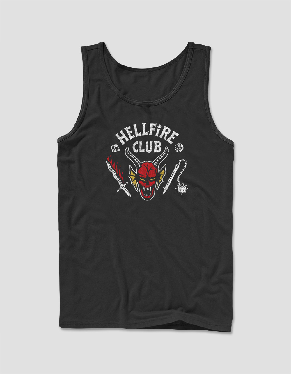 STRANGER THINGS Hellfire Club Unisex Tank Top - BLACK