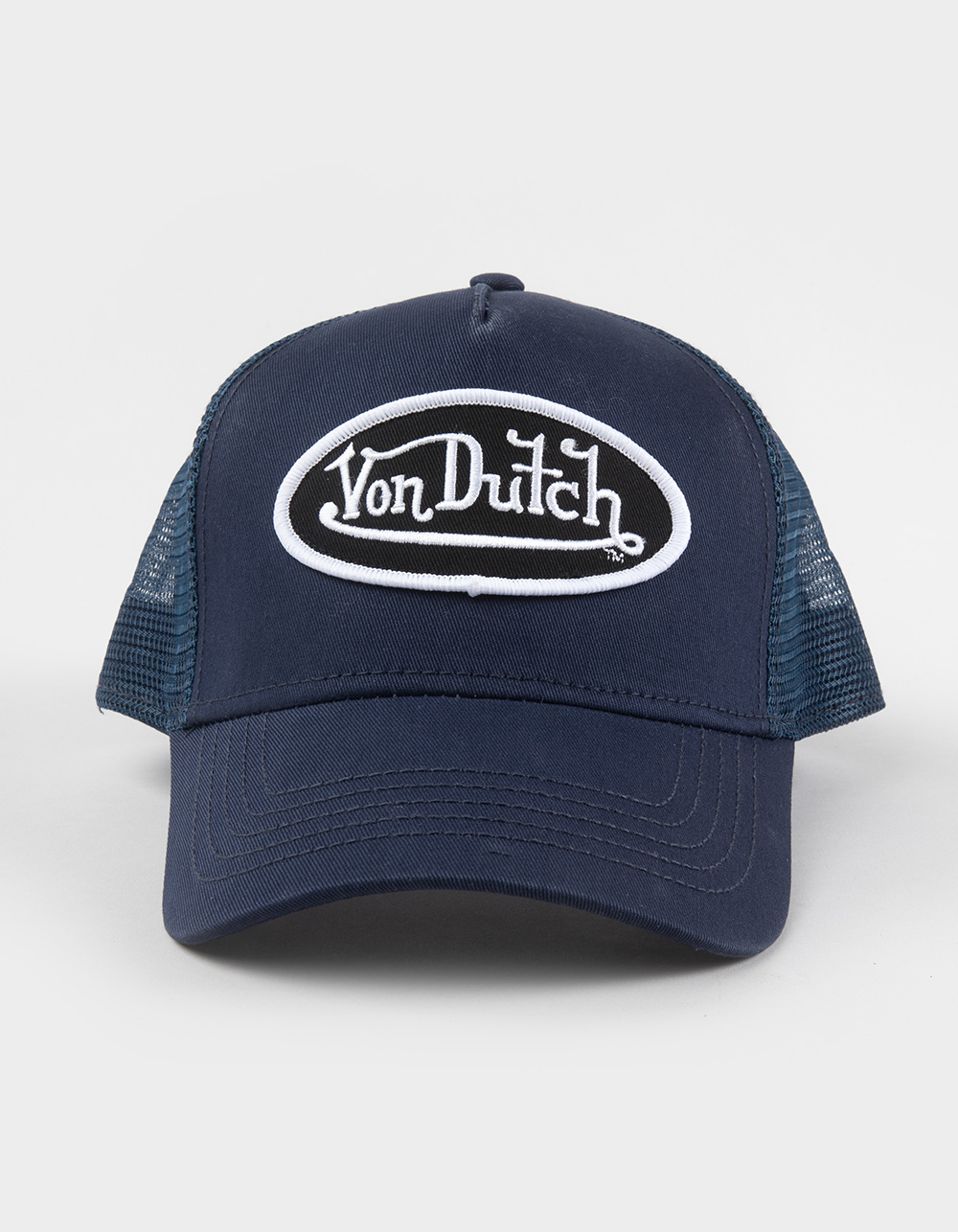 VON DUTCH Staple Trucker Hat - NAVY COMBO