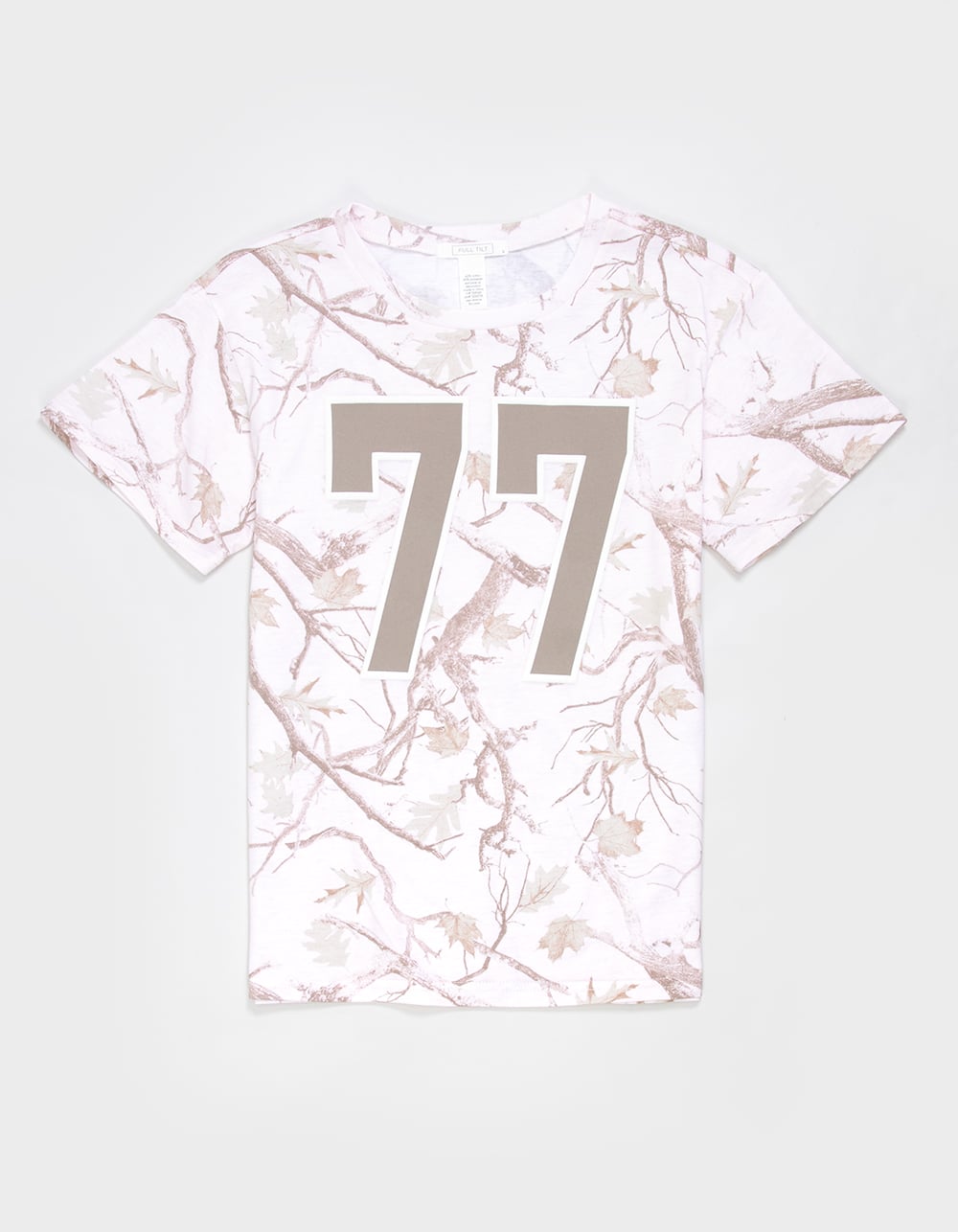 FULL TILT 77 Camo Girls Boyfriend Tee - PINK COMBO
