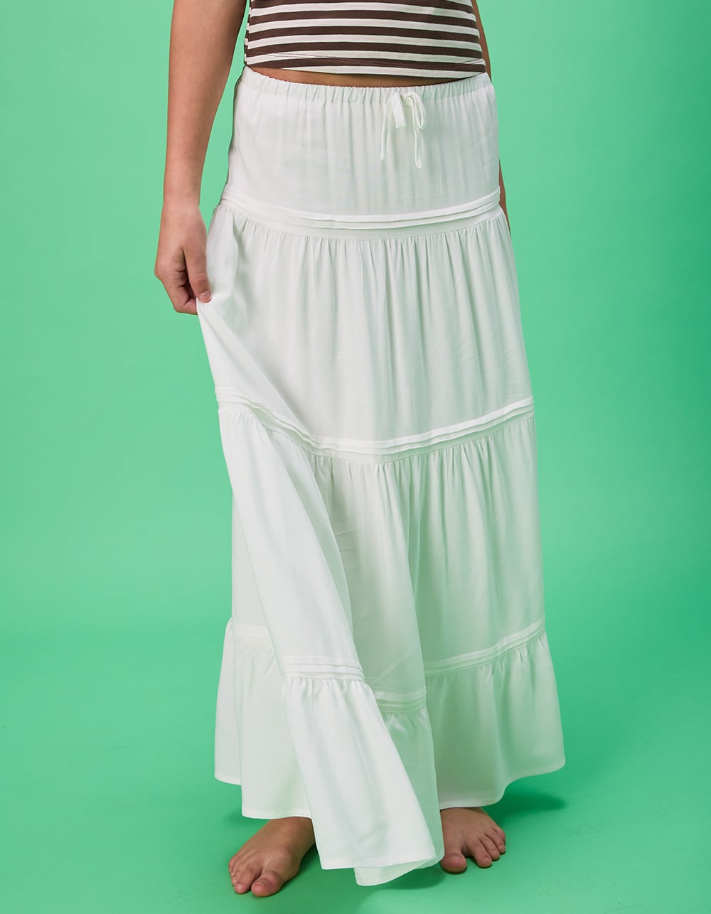 FULL TILT Girls Maxi Skirt - WHITE