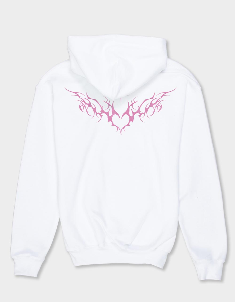 HEART Cyber Flames Unisex Kids Hoodie - WHITE