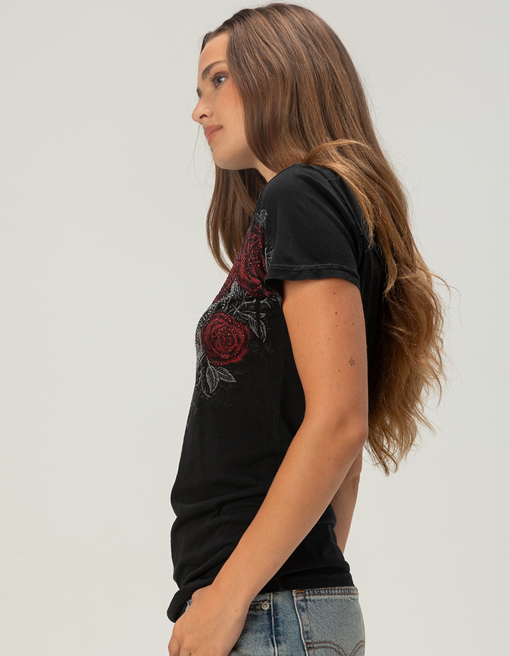 AFFLICTION Forgotten Womens Top - BLACK