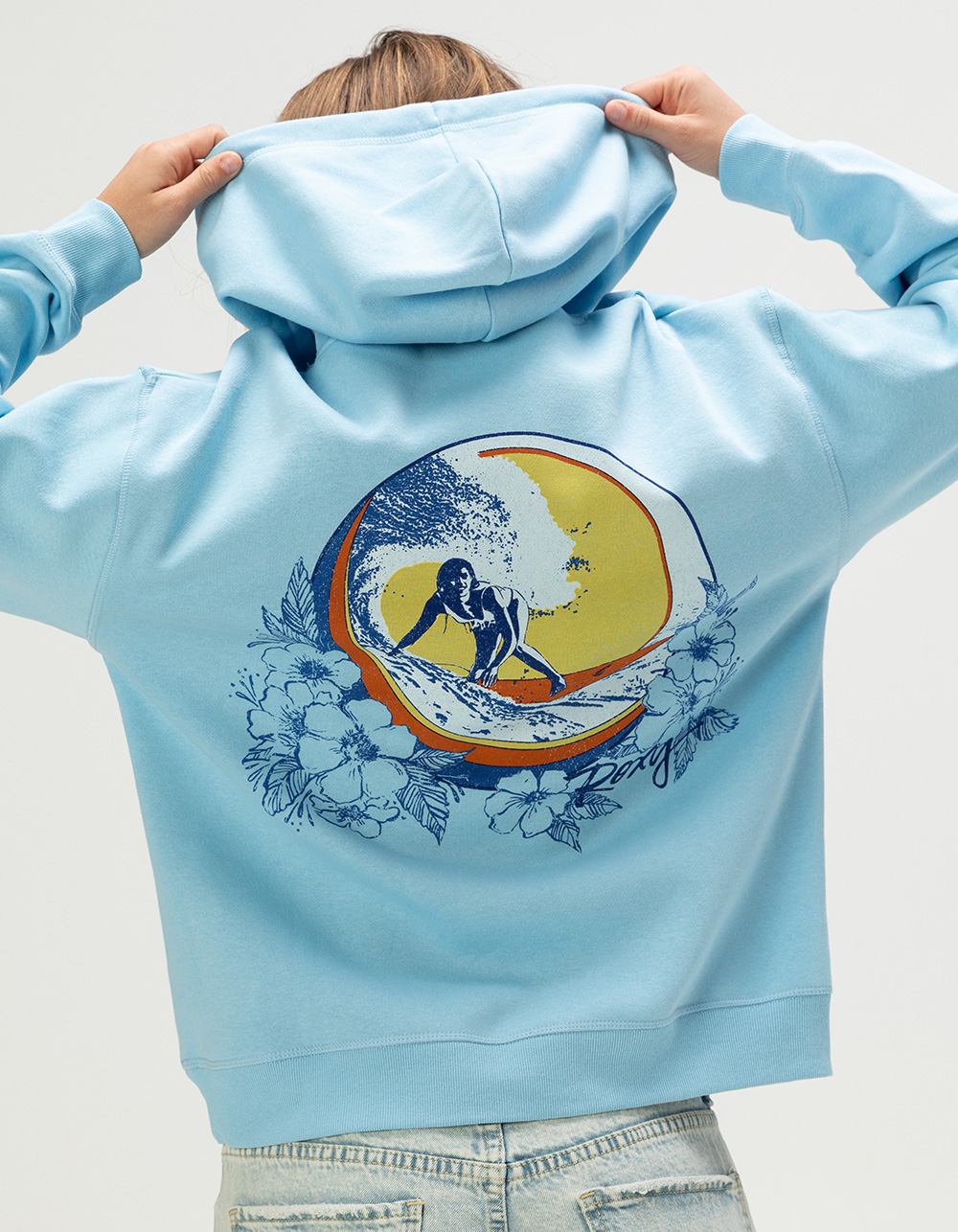 ROXY Wailea Womens Hoodie - LIGHT BLUE