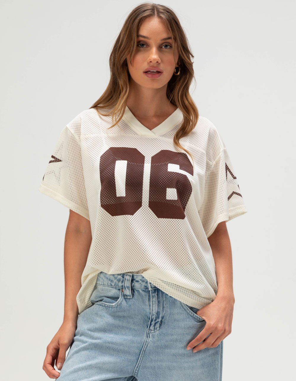 RSQ Womens Star Jersey - CREAM
