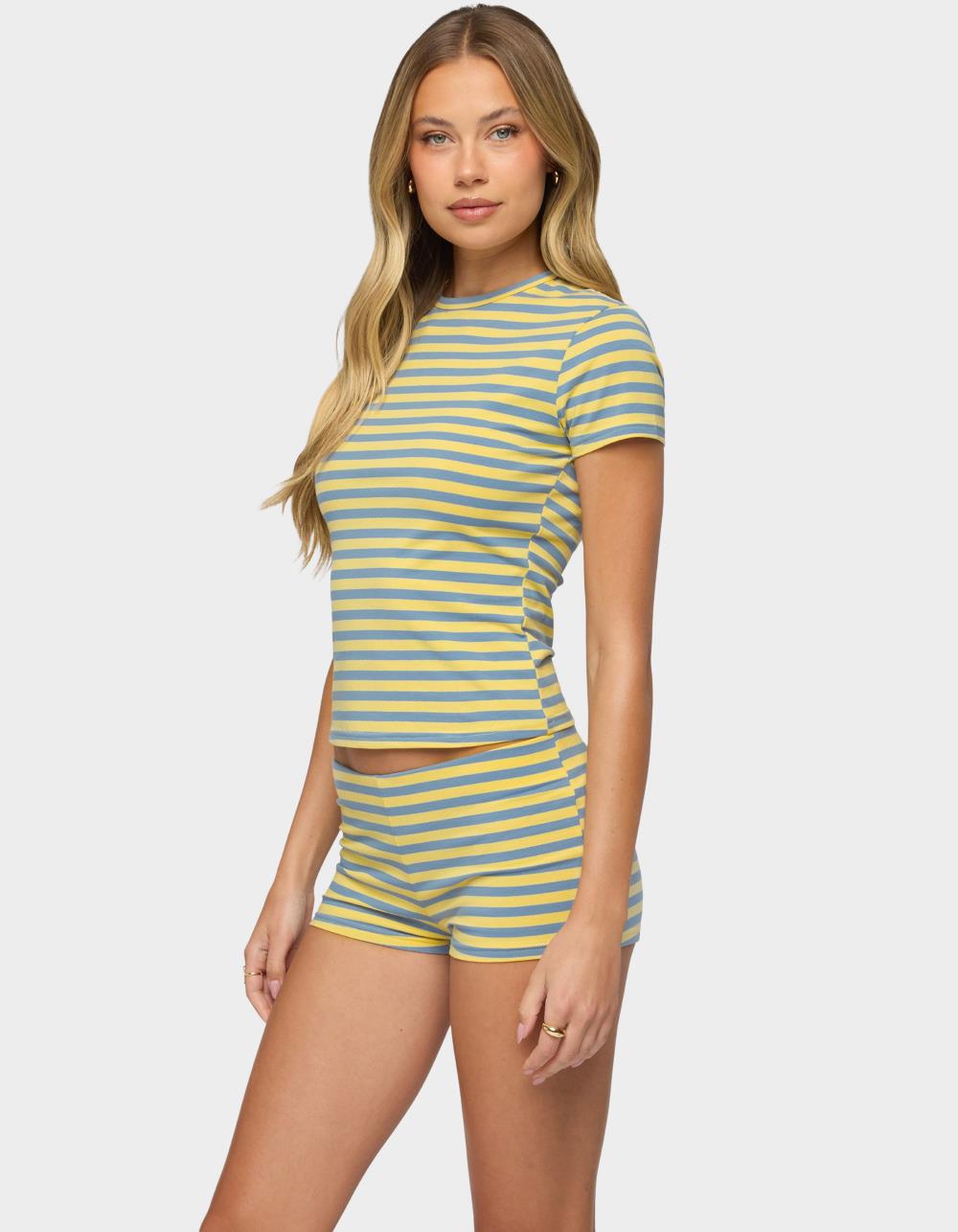 EDIKTED Isara Striped Tee - BLUE