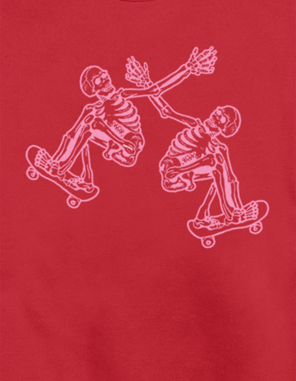 SKELETON Skate Line Unisex Crewneck Sweatshirt RED Tillys
