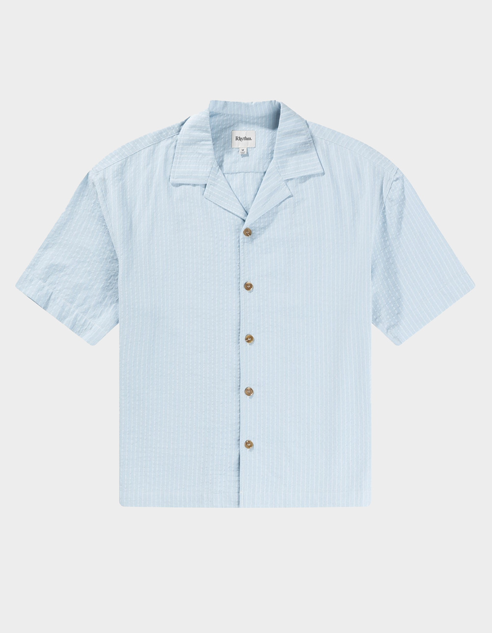 RHYTHM Relaxed Check Mens Button Up Shirt - BLUE
