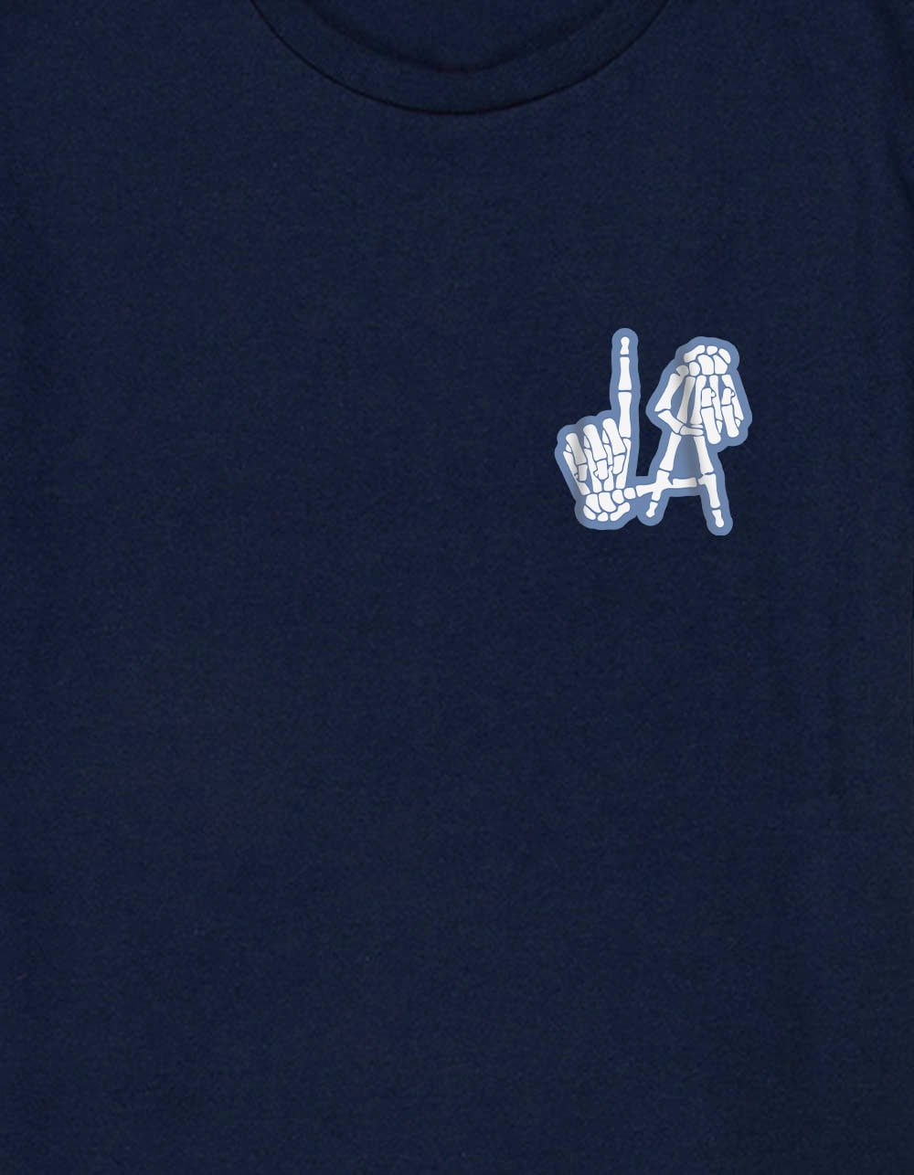 LOS ANGELES Skeleton Fingers Boys Tee - NAVY
