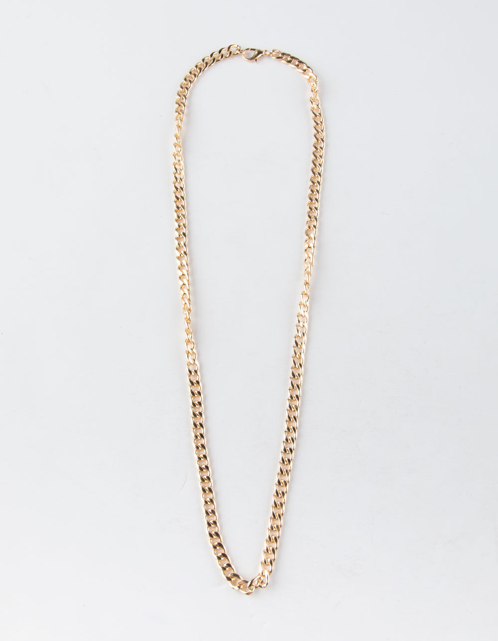 BLUE CROWN Curb Style Gold Necklace image number 0